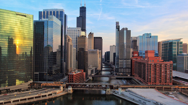 City river bridge train architecture free wallpaper for desktop - medium preview image