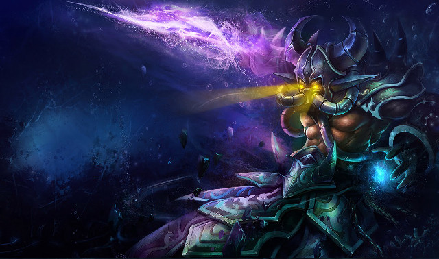 Man armor sword purple blue free wallpaper for desktop - medium preview image