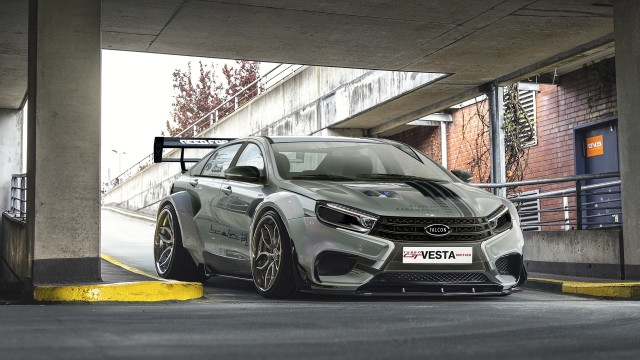 Car parking garage bridge caution free wallpaper for desktop - medium preview image