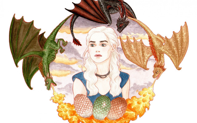 Demon dragon woman fire breathing free wallpaper for desktop - medium preview image