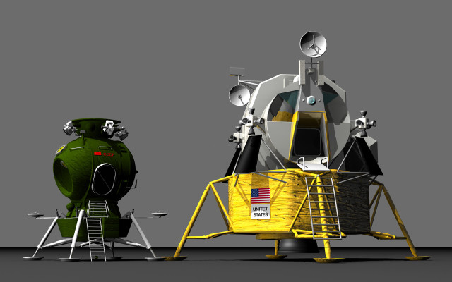 Yellow green space station alan free wallpaper for desktop - medium preview image