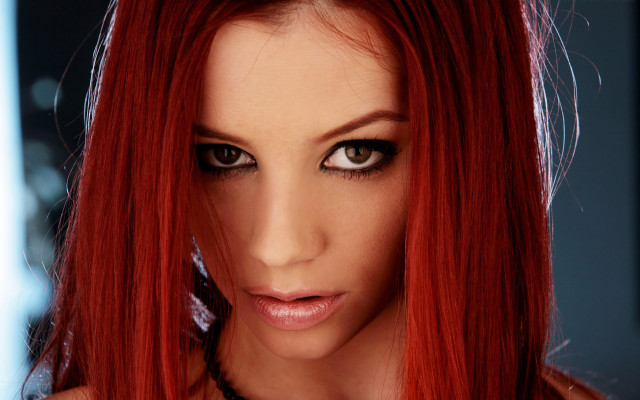 Red haired woman gothic 3d free wallpaper for desktop - medium preview image