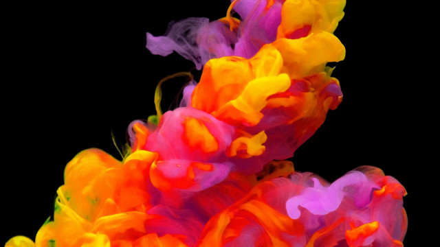 Colorful liquid floating fire autumn free wallpaper for desktop - medium preview image