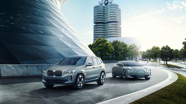 Futuristic cars road building tree free wallpaper for desktop - medium preview image