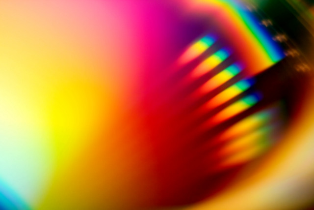 Blurry rainbow chromatic holography raytraced free wallpaper for desktop - medium preview image