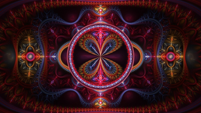 Colorful abstract circular red blue free wallpaper for desktop - medium preview image