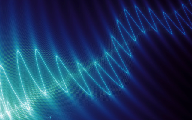 Blue wave sound hologram diffuse free wallpaper for desktop - medium preview image