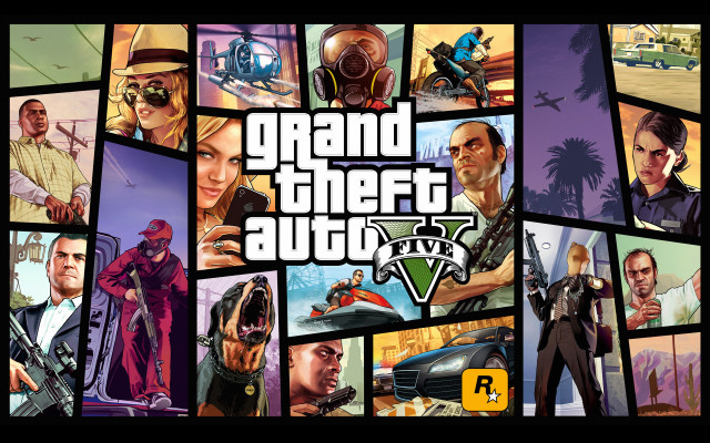 Gta characters vehicles collage lesnabis free wallpaper for desktop - medium preview image