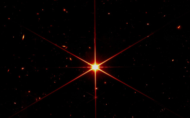 Shining star dark sky space free wallpaper for desktop - medium preview image