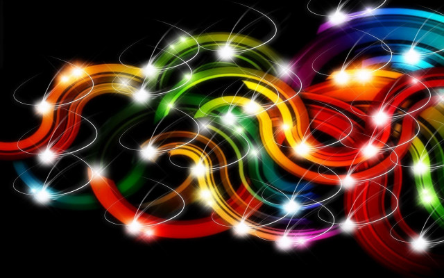 Colorful abstract lights swirls glow free wallpaper for desktop - medium preview image