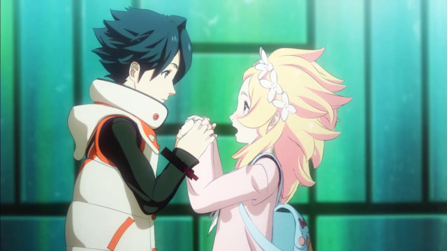 Anime couple green wall green free wallpaper for desktop - medium preview image