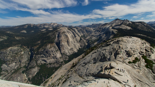 Mountain range clouds lake forest free wallpaper for desktop - medium preview image