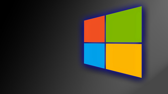 Windows logo black background blue free wallpaper for desktop - medium preview image