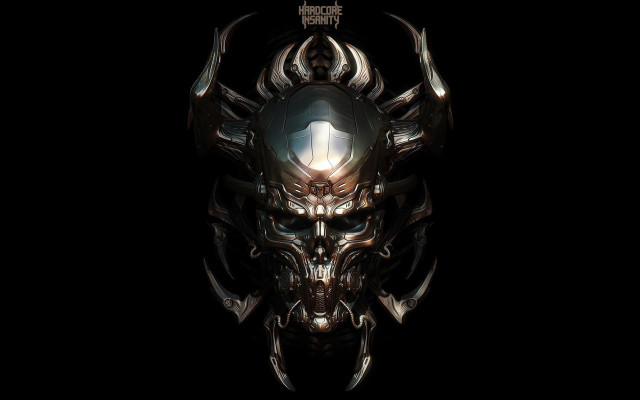 Demonic mask horns gothic art free wallpaper for desktop - medium preview image