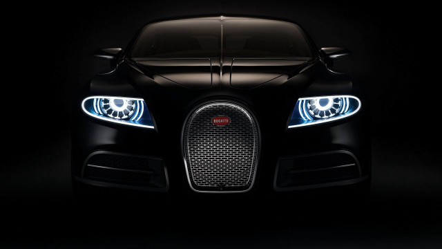 Bugatti headlights glowing dark dahlov free wallpaper for desktop - medium preview image