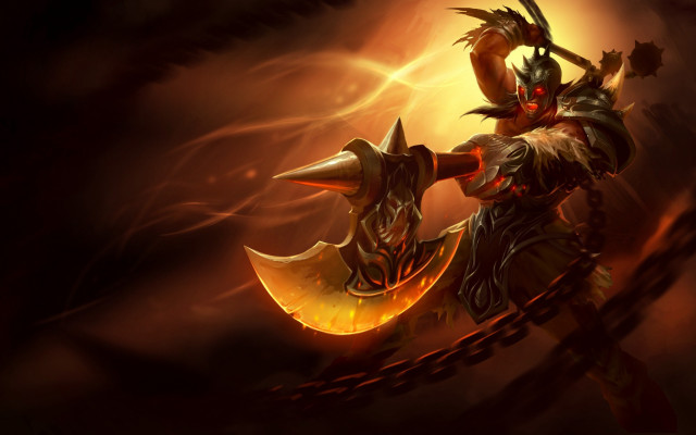 Demonic demon sword head glowing free wallpaper for desktop - medium preview image