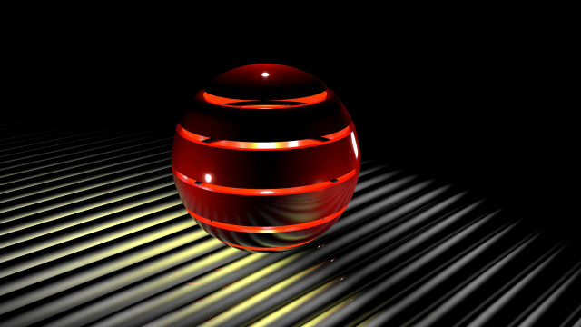 Red object black surface light free wallpaper for desktop - medium preview image