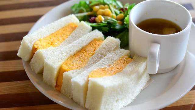 Plate coffee salad spoon fork free wallpaper for desktop - medium preview image