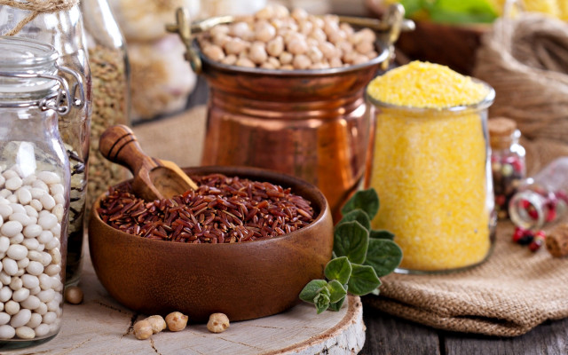 Wooden bowl beans food containers free wallpaper for desktop - medium preview image