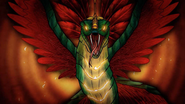 Green red dragon mouth open free wallpaper for desktop - medium preview image