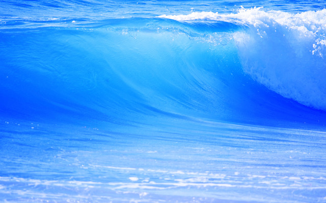 Ocean wave surfboard person blue free wallpaper for desktop - medium preview image