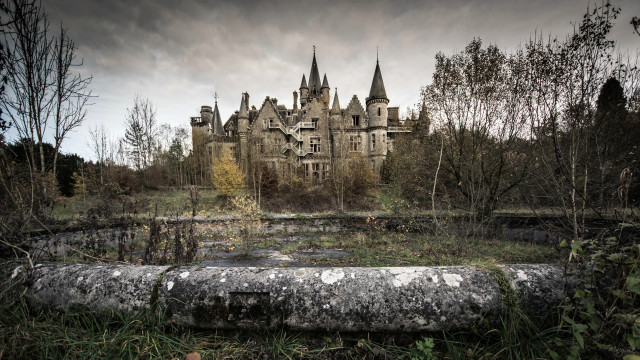 Castle forest pipe gothic architecture free wallpaper for desktop - medium preview image