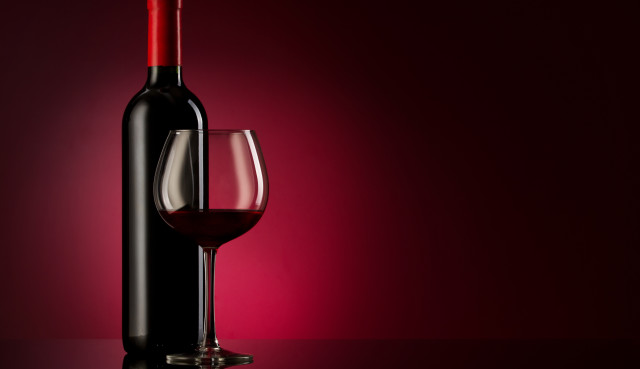 Wine bottle glass table red free wallpaper for desktop - medium preview image