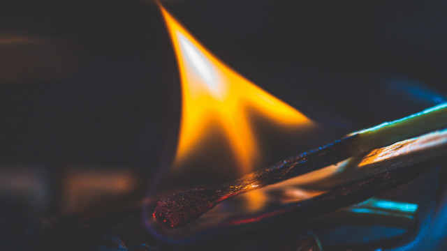 Lit match flames background autodestructive free wallpaper for desktop - medium preview image