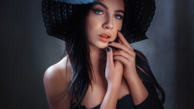 Elina karimova gothic portrait black #3 free wallpaper for desktop - medium preview image