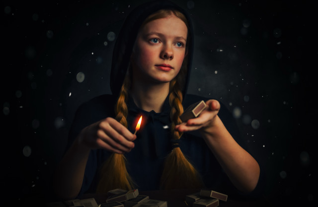 Woman candle magic realist galaxy free wallpaper for desktop - medium preview image