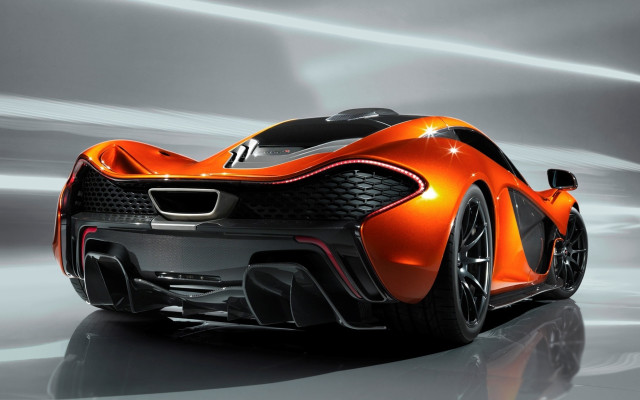 Orange sports car gray background #2 free wallpaper for desktop - medium preview image
