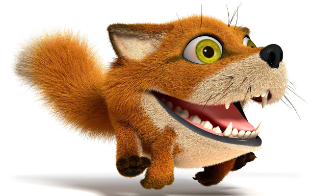 Cartoon running grin furry 3d free wallpaper for desktop - medium preview image