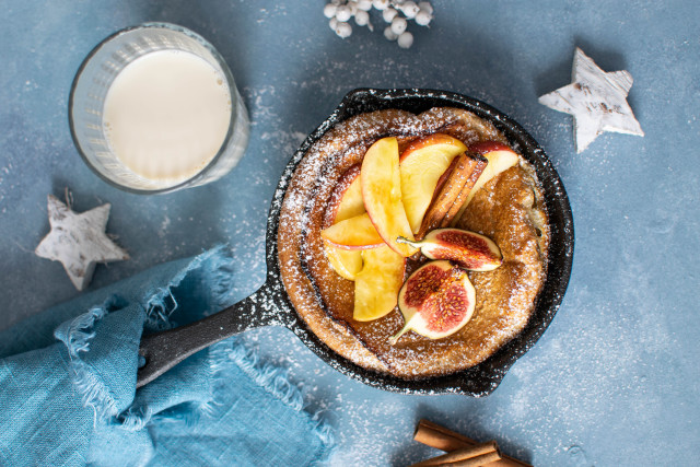 Pan food fruit milk blue free wallpaper for desktop - medium preview image