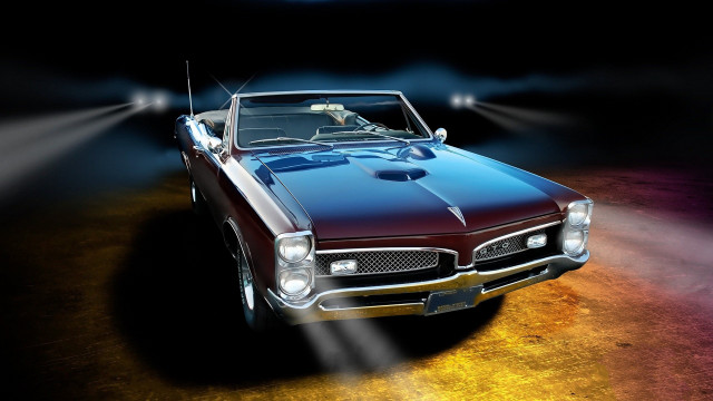 Car dog spotlight photorealism airbrush free wallpaper for desktop - medium preview image