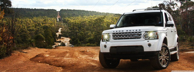 White land rover dirt road #2 free wallpaper for desktop - medium preview image