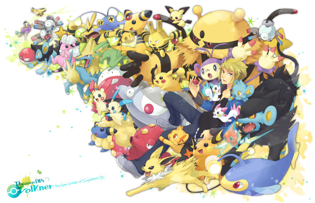 Pokemon characters grouped paint splash free wallpaper for desktop - medium preview image