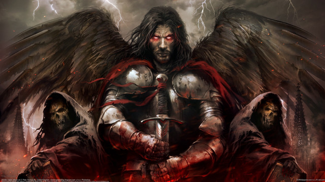 Angel wings armor sword demon free wallpaper for desktop - medium preview image