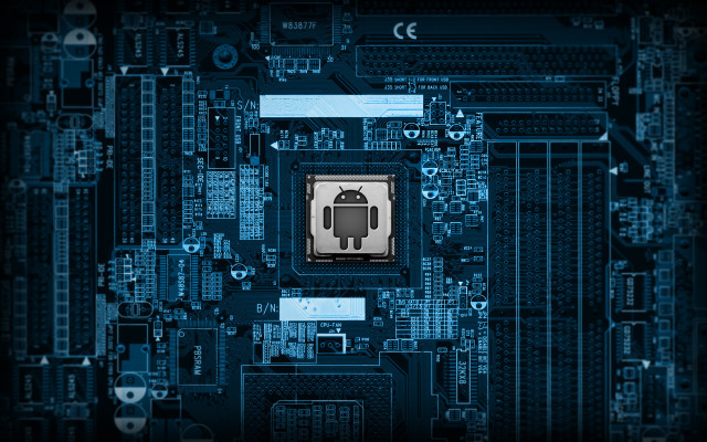 Computer robot building cityscape android free wallpaper for desktop - medium preview image