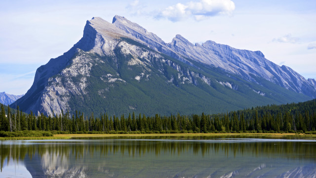 Mountain lake trees clouds blue #2 free wallpaper for desktop - medium preview image