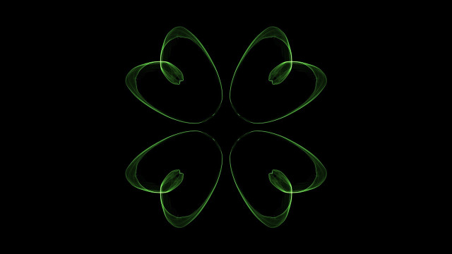 Green flower mandelbrot spirals generative free wallpaper for desktop - medium preview image