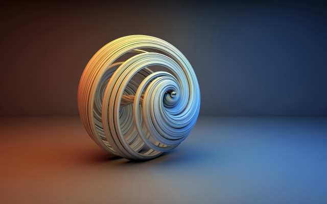 Large white spiral object generative free wallpaper for desktop - medium preview image