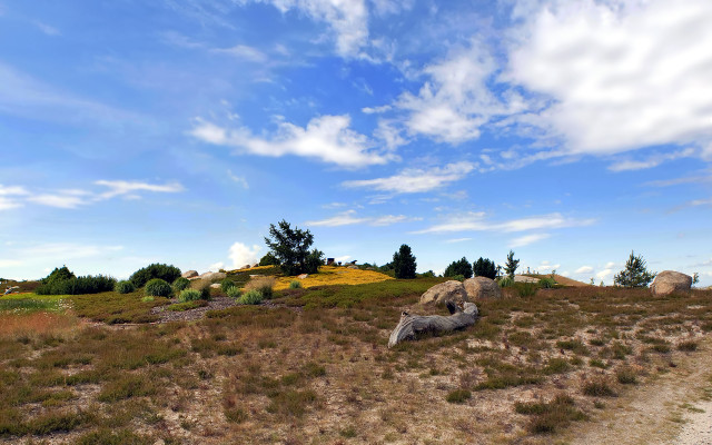 Dirt road rock formation field #2 free wallpaper for desktop - medium preview image