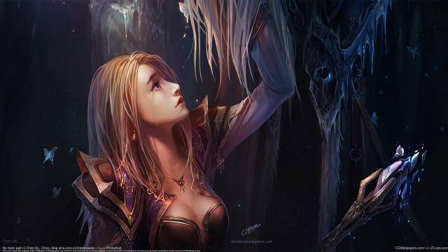 Woman long hair bird tree free wallpaper for desktop - medium preview image