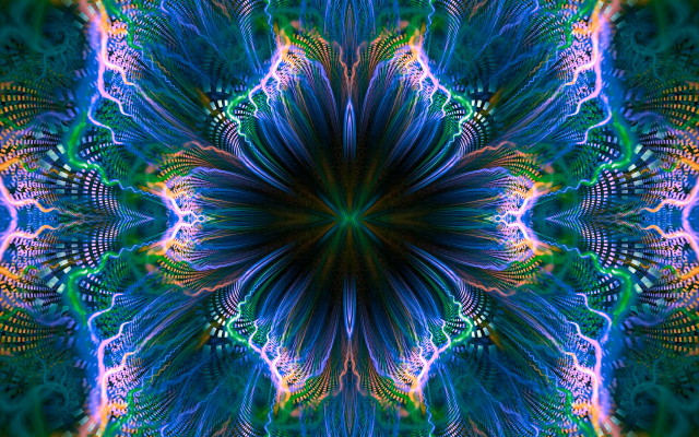 Kaleiki colorful psychedelic flowers nature free wallpaper for desktop - medium preview image