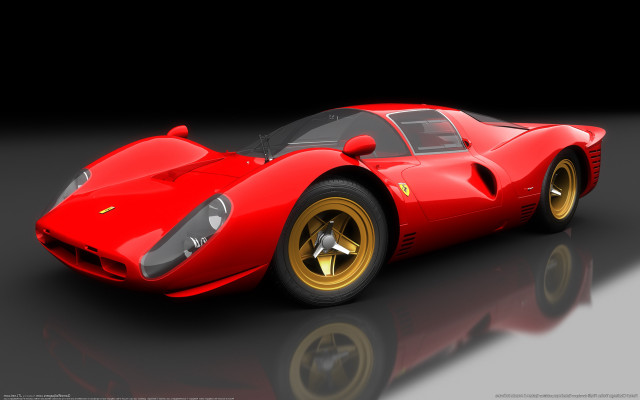 Red sports car gold rims #8 free wallpaper for desktop - medium preview image