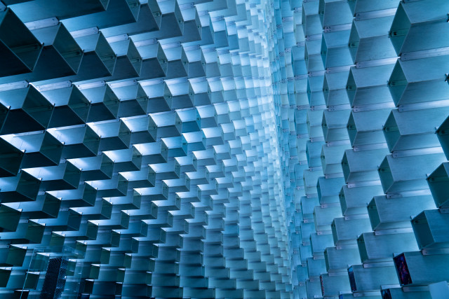 Large rooftop honeycomb abstract brick free wallpaper for desktop - medium preview image