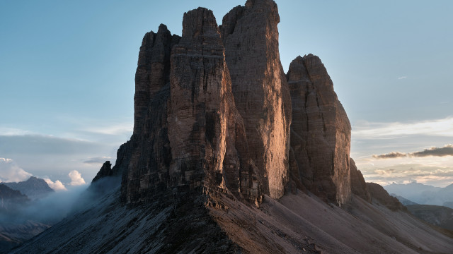 Mountain rock formation clouds beach free wallpaper for desktop - medium preview image