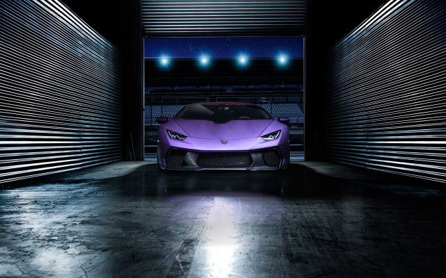 Purple sports car tunnel lights free wallpaper for desktop - medium preview image