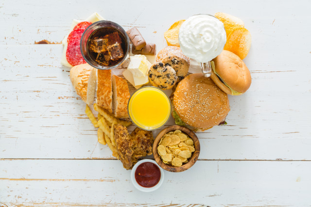 Heart food arrangement orange juice free wallpaper for desktop - medium preview image