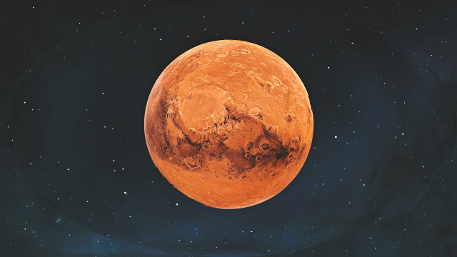 Red planet stars space art #2 free wallpaper for desktop - medium preview image